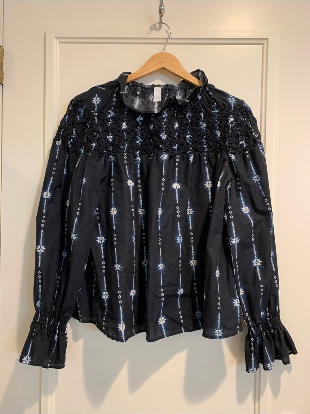 Merlette Smocked Cotton Blouse